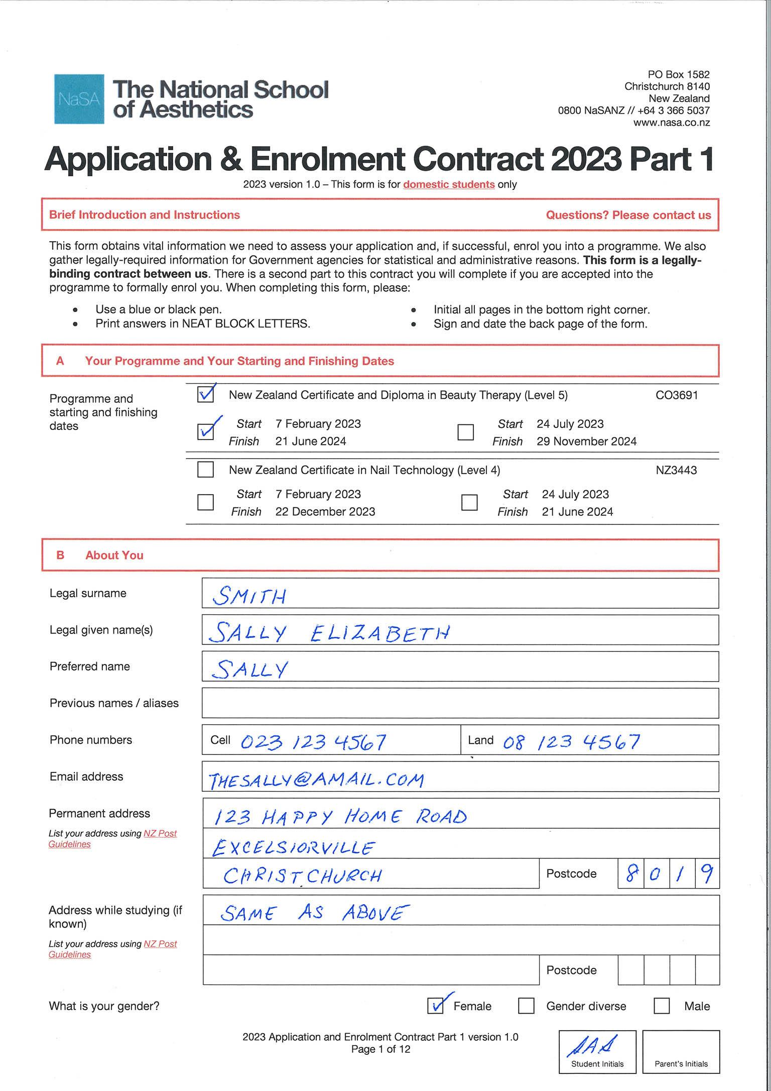 Your Application | The National School of Aesthetics
